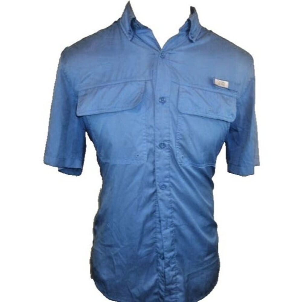Mens Ocean Coast Blue SS Vented Fishing Shirt sz Sm